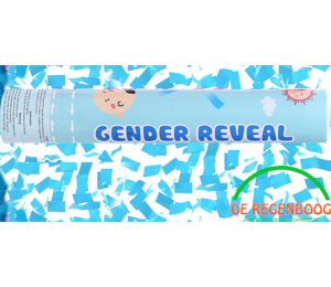 Gender Reveal Confetti Popper Blauw